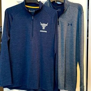 set of 2 men’s Under Armor quarter zips.  Size men’s large